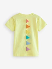 Lime Green Monster Appliqué Character Short Sleeve T-Shirt (3mths-7yrs) - Image 2 of 3
