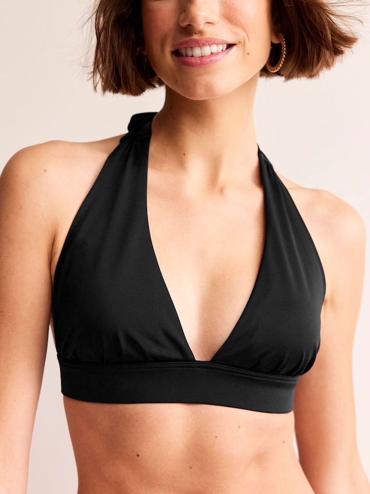Boden Black Merano Deep V-Neck Bikini Top - Image 1 of 6