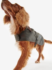Barbour® Olive Green Wax Dog Coat - Image 2 of 10