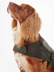Barbour® Olive Green Wax Dog Coat - Image 4 of 10