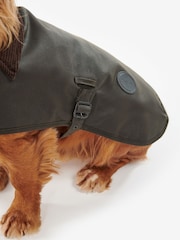 Barbour® Olive Green Wax Dog Coat - Image 5 of 10