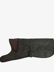 Barbour® Olive Green Wax Dog Coat - Image 7 of 10