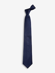 Navy Blue/Burgundy Red Textured Ties And Tie Clips 2 Pack - Image 3 of 3