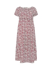 M&Co Red Petite Scoop Neck Dress - Image 5 of 5