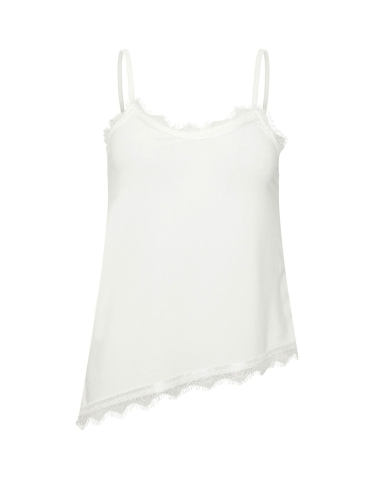 PixieGirl Petite White Lace Trim Camisole - Image 5 of 5