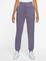 Nike Dark Purple Oversized Mini Swoosh Joggers - Image 1 of 9