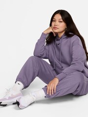 Nike Dark Purple Oversized Mini Swoosh Joggers - Image 3 of 9