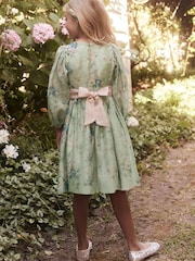 Laura Ashley Blue Romantic Rose Long Sleeve Midi Dress - Image 3 of 7