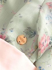 Laura Ashley Blue Romantic Rose Long Sleeve Midi Dress - Image 6 of 7