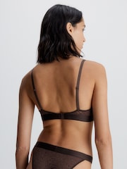 Calvin Klein Dark Brown Intrinsic Lace Triangle Bra - Image 3 of 5