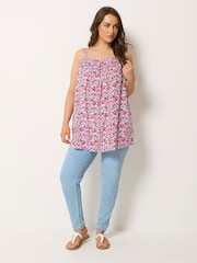 Yours Curve Purple Square Neck Cami - Image 2 of 5