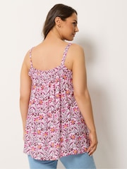 Yours Curve Purple Square Neck Cami - Image 3 of 5