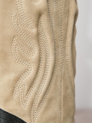 Black & Camel Signature Leather Forever Comfort® Suede Western Boots - Image 6 of 6
