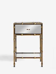 Rockett St George Mirror Bamboo Viscose Bedside Table - Image 2 of 6