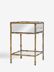 Rockett St George Mirror Bamboo Viscose Bedside Table - Image 3 of 6