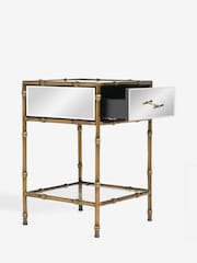 Rockett St George Mirror Bamboo Viscose Bedside Table - Image 4 of 6