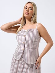Yours Curve Red Limited Waistcoat - Image 1 of 5