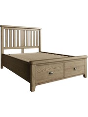 K Interiors Brown Embleton Wooden 2 Drawer Bed Frame - Image 2 of 4