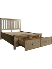 K Interiors Brown Embleton Wooden 2 Drawer Bed Frame - Image 3 of 4