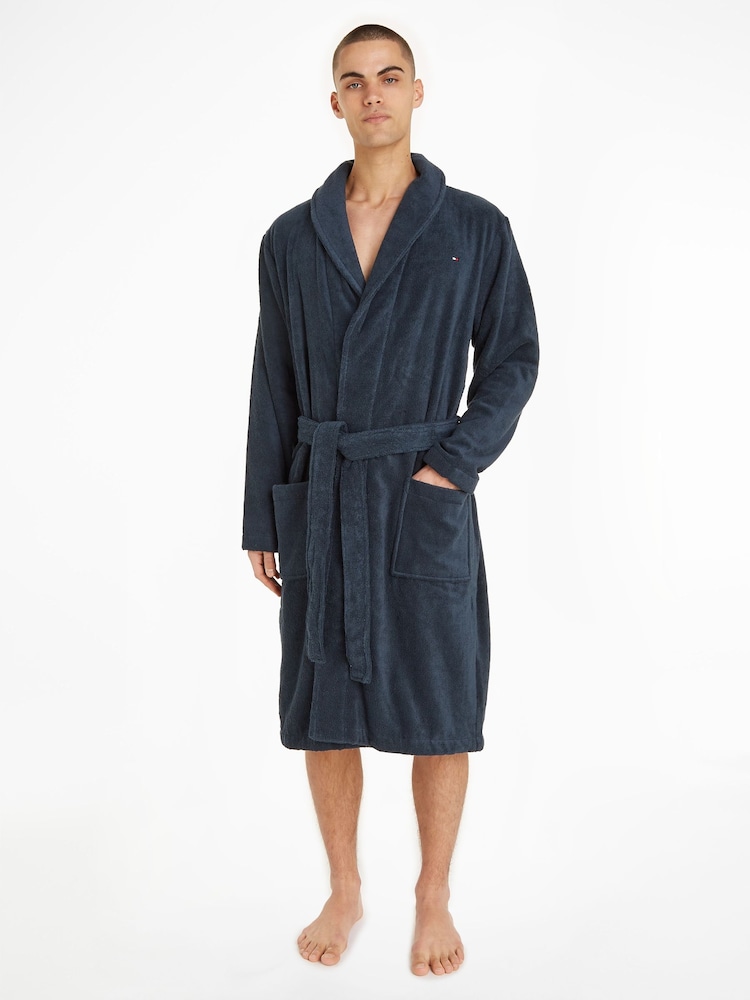 Tommy Hilfiger Bademantel aus 100% Baumwolle mit Logo - Image 1 of 6