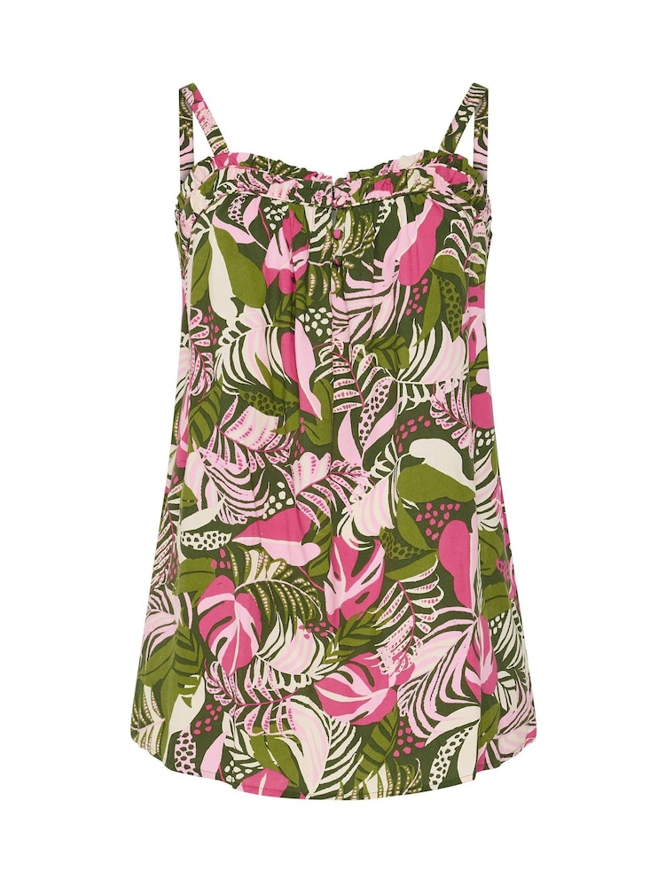 Yours Curve Green Square Neck Cami - Image 5 of 5