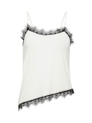PixieGirl Petite White Lace Trim Camisole - Image 5 of 5
