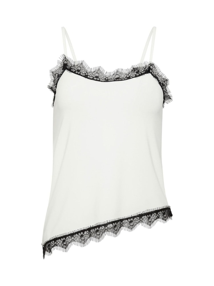 PixieGirl Petite White Lace Trim Camisole - Image 5 of 5