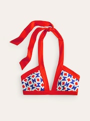 Blau/Weiß - Boden Ithaca Bikinioberteil mit Neckholder - Bild 5 von 6