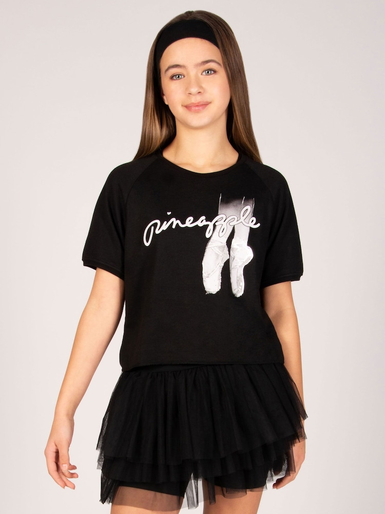 Pineapple Black Ballet Slouchy T-Shirt - Image 1 of 8
