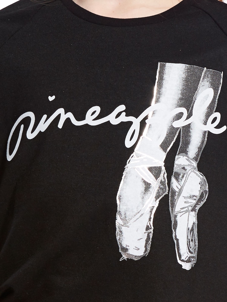 Pineapple Black Ballet Slouchy T-Shirt - Image 8 of 8