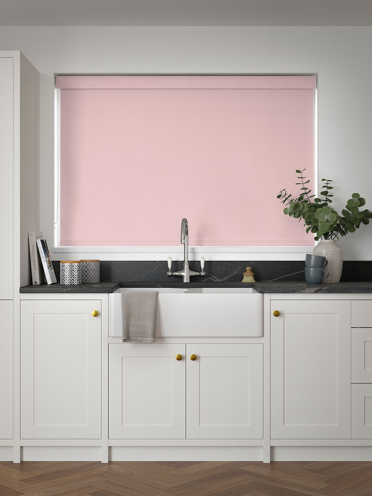 Blush Pink Echo Made to Measure Blackout Roller Blind - Image 2 of 6