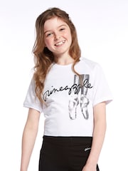 Pineapple White Ballet Slouchy T-Shirt - Image 1 of 7