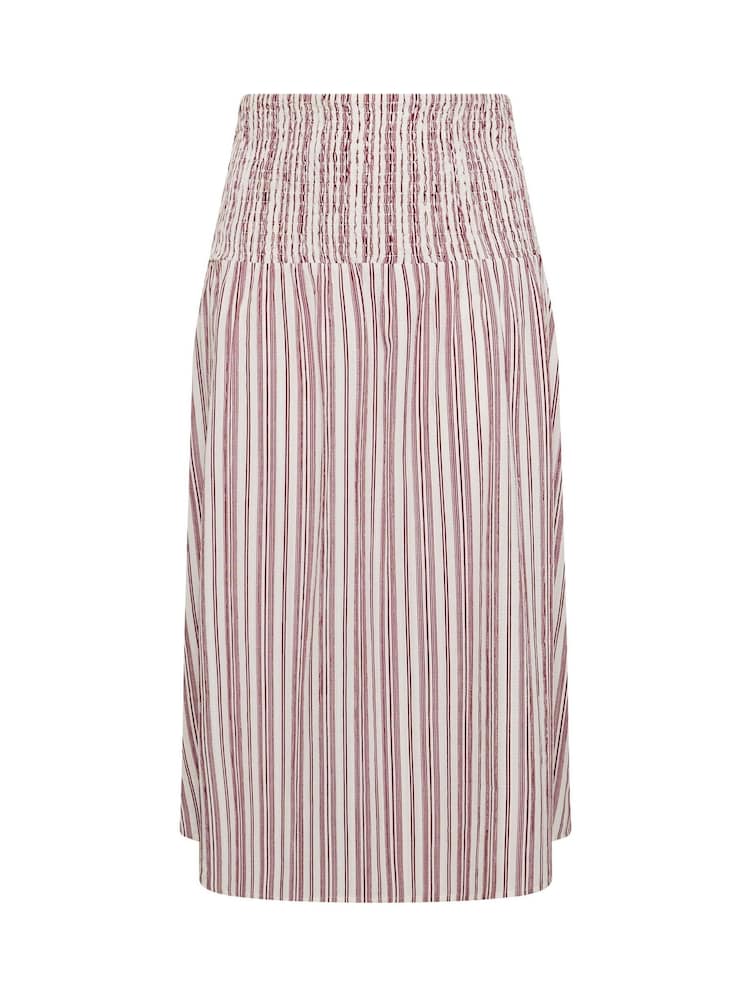 Yours Curve Red Limited Stripe Tie Skirt - Image 5 of 5 Yours Curve Red Limited Stripe Tie Skirt - Image 5 of 5