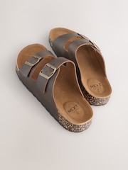 Brown Leather Two Buckle Sandals - Image 3 of 7