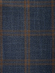 Bright Blue Trimmed Check Suit Waistcoat - Image 10 of 10
