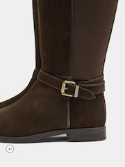 Evans Suede Buckle Knee High Riding Boots - 4의 이미지 4