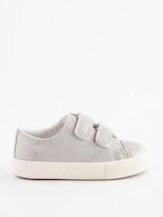 Silver Glitter Standard Fit (F) Trainers - Image 2 of 6