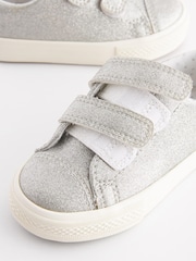 Silver Glitter Standard Fit (F) Trainers - Image 4 of 6