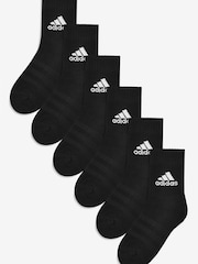 adidas Black Cushioned Crew Socks 6 Pairs - Image 1 of 3