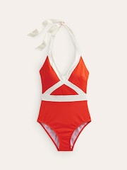 Boden Orange Kefalonia Halterneck Swimsuit - Image 5 of 6