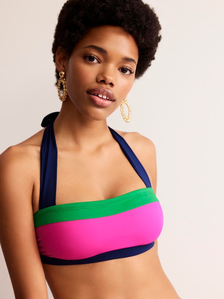 Boden Pink Chrome Santorini Bikini Top - Image 1 of 6