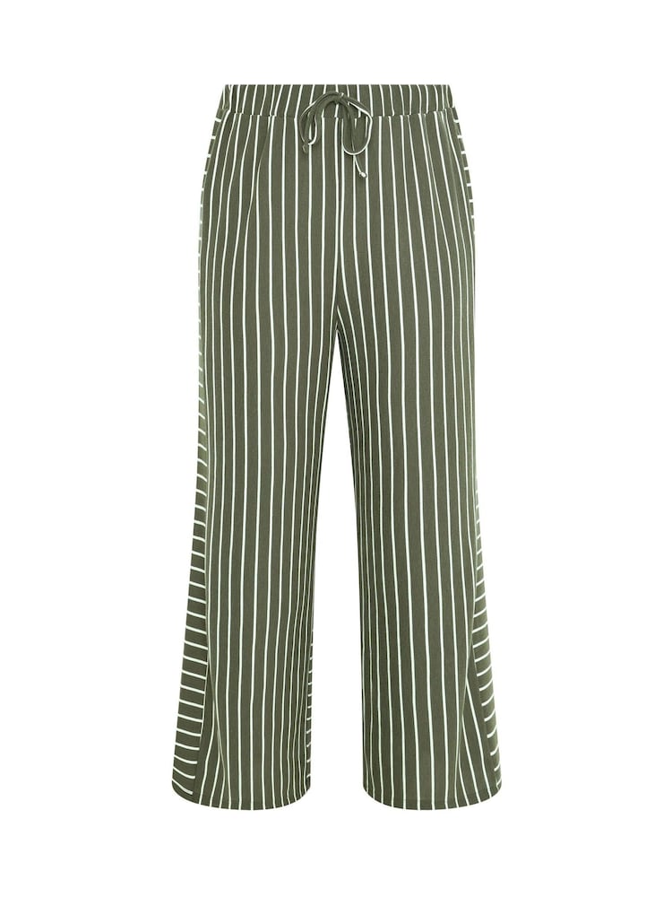 Yours Curve Green Limited Two Way Stripe Trousers - Image 5 of 5 Yours Curve Green Limited Two Way Stripe Trousers - Image 5 of 5