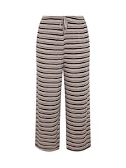 Yours Curve Brown Limited Stripe Tie Trousers - Image 5 of 5