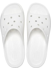 Crocs White Classic Platform Slide Sandals - Image 4 of 7