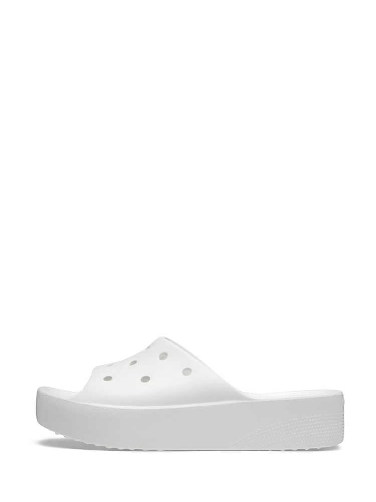 Crocs White Classic Platform Slide Sandals - Image 7 of 7