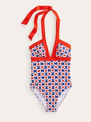 Boden Blue Ithaca Halter Swimsuit - Image 5 of 6