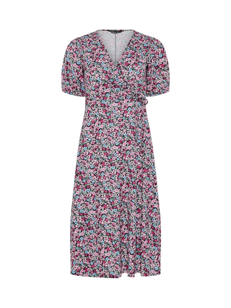 M&Co Green Petite Midi Wrap Dress - Image 5 of 5 M&Co Green Petite Midi Wrap Dress - Image 5 of 5