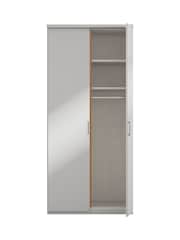 Wiemann Peyton Grey Glass Semi Fitted Double Wardrobe - Image 6 of 7