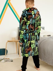 Multi Gamer Fleece Dressing Gown (3-16yrs) - Image 2 of 3