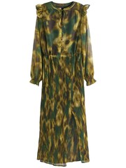 Green Long Sleeve Chiffon Maxi Dress - Image 6 of 7